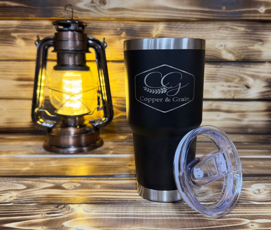 Copper and Grain 30 oz Stainless Steel Tumbler BLACK